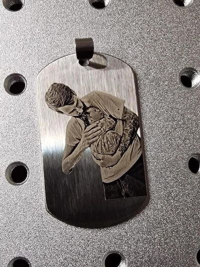 Design and engrave custom necklaces with a laser machine! 💖✨ Perfect for gifts or personal keepsakes. #LaserEngraving #CustomJewelry #GiftIdeas Metal Engraving Machine, Laser Engraved Metal, Custom Necklaces, Engraving Ideas, Laser Marking, Engraving Machine, Hard Metal, Metal Engraving, Laser Machine