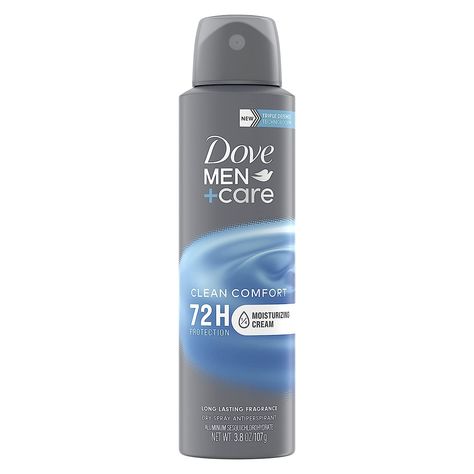 Dove Men+Care Antiperspirant Deodorant Clean Comfort Dry Spray For Men 72-hour Sweat and Odor Protection with Triple Defense Technology 3.8 oz Dove Antiperspirant, Body Spray For Men, Mens Deodorant, Dove Men Care, Skin Dryness, Dove Men, Moisturizing Conditioner, Antiperspirant Deodorant, Deodorant Spray