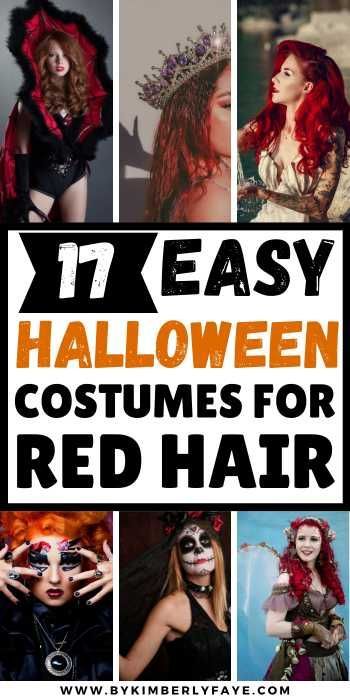 Prepare for scary month with these 17+ Insanely Easy Last Minute Halloween Costumes For Women With Red Hair, Adult Halloween Costumes For Women Red Hair, Halloween Costumes 2024 Women Red Hair Homemade Womens Halloween Costumes Easy, Red Wig Outfit Ideas, Halloween Costumes For Red Head Women, Easy Dark Halloween Costumes, Costumes With Red Hair Halloween, Red Wig Halloween Costumes Ideas, Easy Redhead Costume, Red Headed Characters Costumes, Adult Halloween Costumes For Women Red Hair