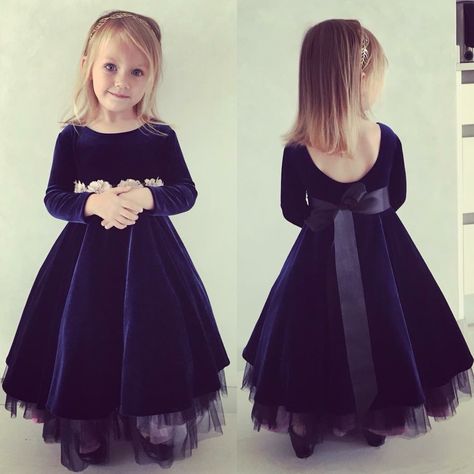 Velvet Frock Designs For Girl, Girls Velvet Dress Kids Fashion, Velvet Gown For Kids, Velvet Dress Designs For Kids, Velvet Flower Girl Dresses, Velvet Frock For Kids, Velvet Dress For Kids Girl, Velvet Dress Designs Gowns, Velvet Dress For Baby Girl