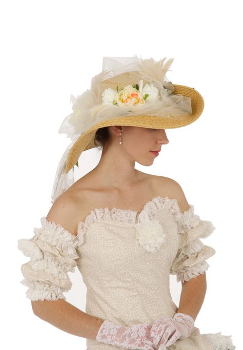 Victorian Straw Hat, Edwardian Hats, Victorian Style Clothing, French Dresses, Garden Hat, Edwardian Hat, Fashion Over Fifty, Roses Yellow, Tea Hats