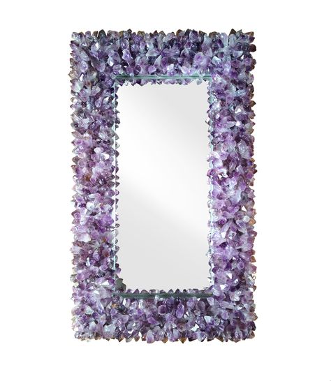 Violette Mirror Purple And Silver Bedroom, Organic Traditional, Fortuny Fabric, Huge Mirror, Floral Mirror, Dream Catcher Craft, Carved Wood Frame, Border Frame, Vintage Jewelry Art