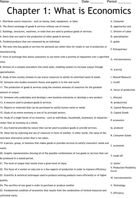 Chapter 1: What is Economics Worksheet Intro To Economics, Introduction To Economics, Economics Notes Student, Home Economics Lessons, Ems Notes, Lockscreen Motivation, Economics Worksheets, Economics Revision, Economics Vocabulary