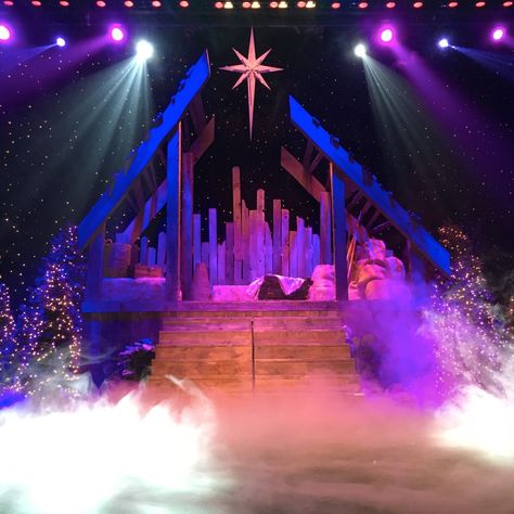 Barn Fragment from Calvary Church in Dover, Delaware | Church Stage Design Ideas Christmas Stage Decorations, Church Stage Decor, Christmas Stage Design, Dover Delaware, Church Christmas Decorations, Church Stage Design Ideas, Christmas Stage, Stage Designs, Christmas Manger