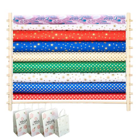 PRICES MAY VARY. 【10 Tier Wood Wrapping Paper Holder】The wrapping paper storage rack holds up to 10 rolls of wrapping paper, ribbon, present bags and art supplies in one time. You can have all your wrapping supplies in one spot and enjoy a clean and tidy workspace 【Packaging Included】Our wrapping paper holder includes boards on both sides and 10 dowels, as well as screws and screwdrivers included for installation. The most important thing is that we polished and upgraded the dowels so that they Wall Mounted Wrapping Paper Holder, Wrapping Paper Storage Closet, Fabric Storage Ideas Organizing, Wrapping Paper Display, Wrapping Paper Station, Fabric Storage Solutions, Gift Wrap Organizer, Tidy Workspace, Wrapping Paper Holder