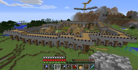 I built a wall around the village I spawned in. - Album on Imgur