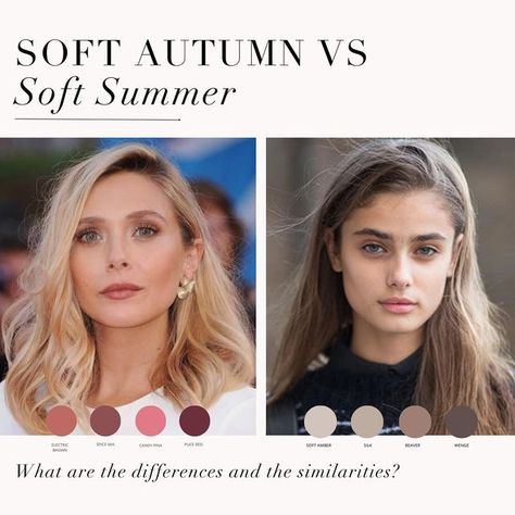 Soft Summer Vs Soft Autumn, Soft Summer Celebrities, Soft Summer Fashion, Season Analysis, Autumn Story, Colour Season, Soft Summer Palette, Soft Summer Colors, Fashion Boards