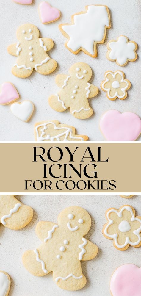 This royal icing recipe with meringue powder is a delicious way to decorate cookies, cupcakes and anything you want to turn into edible works of art. It’s my favorite recipe! Royal Icing Recipe Without Meringue Powder, Icing For Decorating Cookies, Icing Recipe For Sugar Cookies, Icing With Meringue Powder, Recipe For Sugar Cookies, Easy Royal Icing, Decorate Sugar Cookies, Sugar Cookie Icing Recipe, Easy Royal Icing Recipe