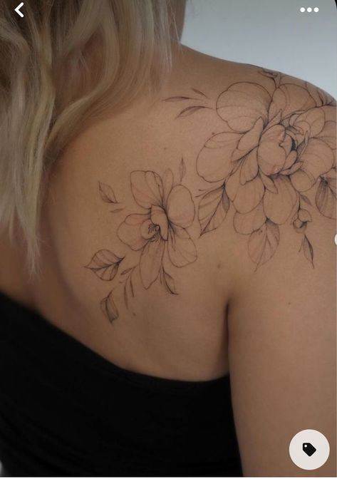 Classy Shoulder Tattoos For Women, Back To Shoulder Tattoo For Women, Back To Shoulder Tattoo, Tattoo Inspiration Women Sleeve, Shoulder Cap Tattoos For Women Feminine, Back Shoulder Tattoos For Women Unique, Small Tattoos Shoulder, Shoulder Back Tattoos For Women, Back Shoulder Tattoo Women