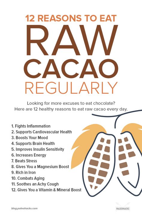 Is there anything chocolate can’t do? There’s no doubting that chocolate is delicious. However, this superfood holds powerful benefits and can be made part of a healthy diet. The trick is to skip the sugar-laden chocolate bars and opt for raw cacao instead, which is filled with some pretty impressive health benefits. Read the full article here: https://paleo.co/cacaobenefits Cacao Benefits, Ginger Benefits, Natural Antibiotics, Raw Cacao, Cardiovascular Health, Eating Raw, Daily Diet, Brain Health, How To Increase Energy