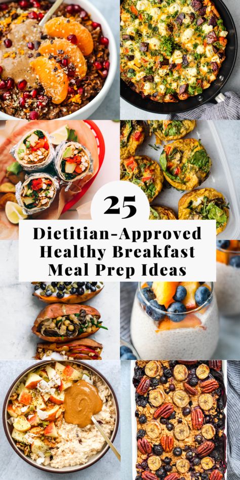 25 Healthy Breakfast Meal Prep Ideas - Walder Wellness, Dietitian (RD) Breakfast Meal Ideas, Walder Wellness, Breakfast Meal Prep Ideas, Healthy Breakfast Meal Prep, Breakfast Prep, Vegetarian Meal Prep, Vegan Snack, Balanced Breakfast, Breakfast Meal