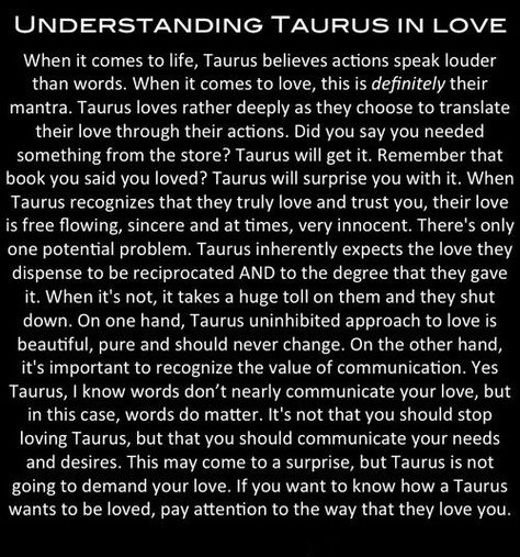 #taurus - This is so true, actions speak much louder than empty words. Taurus Male Facts, Infj Taurus, Cosmic Poetry, Taurus In Love, Taurus Relationships, Taurus Things, Taurus Aesthetic, Taurus Personality, Taurus Traits