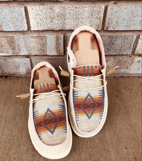 Western Hey Dudes, Cute Hey Dudes, Hey Dude Shoes Women, Custom Hey Dudes, Casual Country Outfits, Rodeo Girls, Country Shoes, Cowgirl Accessories, Western Shoes