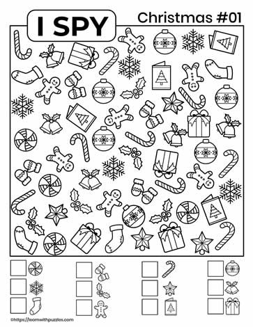 I Spy Christmas Printables For Kids Free, Christmas I Spy Free Printable, Christmas Mazes For Kids Free Printables, I Spy Christmas Printable, Christmas Puzzles For Kids, Christmas Worksheets For Kindergarten, Christmas Math Worksheets Kindergarten, I Spy Winter, Christmas Puzzles Printables