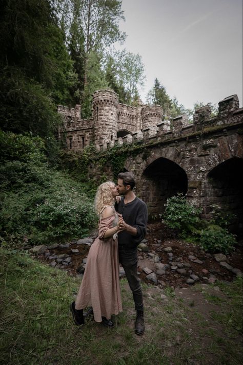 Medieval Engagement Photos, Castle Photoshoot Ideas Couple, Fantasy Wedding Photoshoot, Fantasy Couples Photoshoot, Fairytale Couple Photoshoot, Castle Couple Photoshoot, Fairytale Engagement Photos, Storybook Photoshoot, Maine October