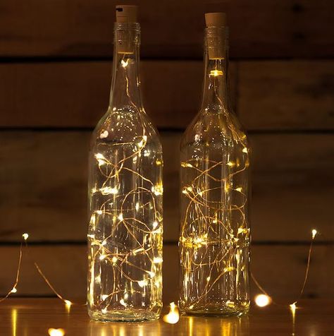 Glitter wine bottles