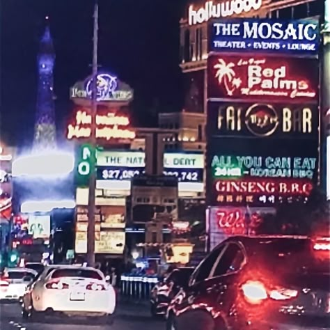 White Mk4 Supra driving on the Las Vegas Strip, lots of billboards, buildings, and city lights in the background 90s Night Aesthetic, Las Vegas 2000s, 80s Las Vegas, Supra Car, Trashy Aesthetic, Vegas Aesthetic, Vhs Aesthetic, Nostalgia 2000s, Vegas Night