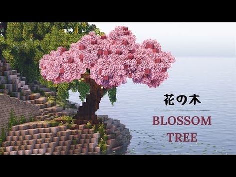 A Cherry Blossom Tree 🌸 | Minecraft Tutorial (Advanced) - YouTube Cherry Trees Minecraft, Cherry Tree Minecraft Ideas, Minecraft Blossom Tree, Cherry Blossom Decorations Minecraft, Big Cherry Blossom Tree Minecraft, Minecraft Tree Tutorial, Minecraft Custom Cherry Tree, Custom Cherry Blossom Tree Minecraft, Cherry Tree Minecraft