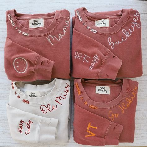 VINTAGE CUSTOM CREW + Custom Embroidered Hand Distressed Crew Neck Sweatshirt Embroidered Sweatshirt Diy, Custom Embroidered Sweatshirt, Stitch Sweatshirt, Distressed Sweatshirt, Diy Sweatshirt, Embroidery Sweater, Comfort Colors Sweatshirt, Embroidery Sweatshirt, Embroidered Sweater