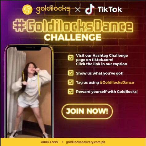 Goldilocks – Dance Challenge via TikTok Social Media Contest, Social Media Contests, Tiktok Challenge, Dance Challenge, Tiktok Dance, Reward Yourself, Social Media Pages, Dance Moves, Gift Certificates