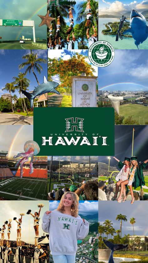 Uh Manoa, University Of Hawaii At Manoa, College Goals, College Vision Board, Dream Collage, Future School, University Of Hawaii, College Aesthetic, Dream College