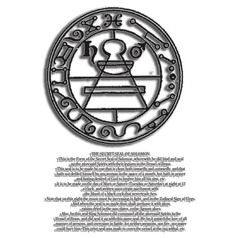 THE SECRET SEAL OF SOLOMON. with text description Solomon Wisdom, King Solomon Seals, Learning Tarot, Seal Of Solomon, Learning Tarot Cards, Wiccan Symbols, Solomons Seal, King Solomon, Tarot Learning