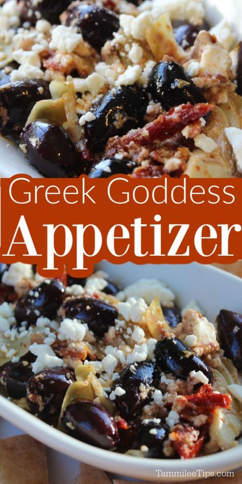 Olives Feta Appetizer, Olive Feta Appetizer, Greek Olives Recipes, Feta Cheese Appetizers Appetizer Ideas, Olive Appetizers For Party, Appetizer With Olives, Greek Dishes Appetizers, Artichoke Appetizers For Party, Recipes Using Kalamata Olives