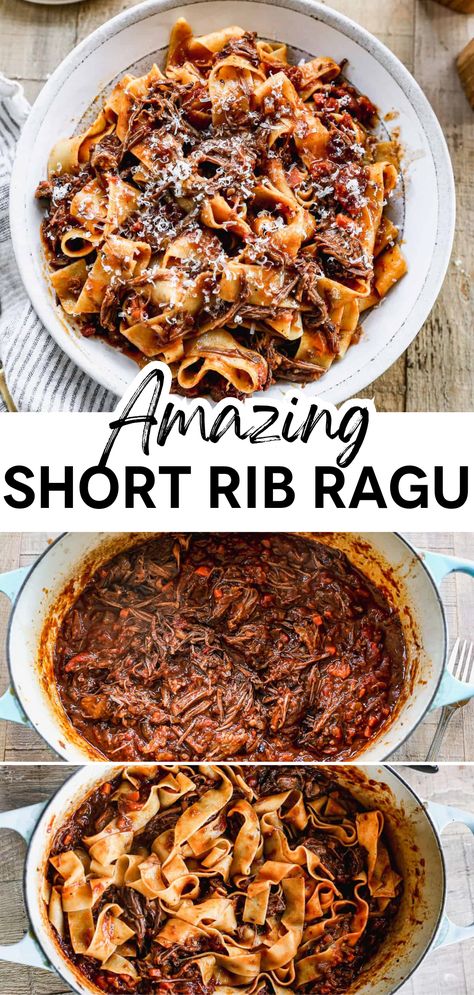 Short Rib Ragu, Beef Short Rib Recipes, Ragu Recipe, Short Ribs Recipe, Short Rib, Beef Short Ribs, Instant Pot Dinner Recipes, Food Group, Instapot Recipes