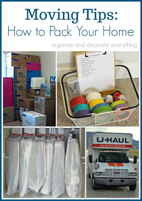 Moving Tips: How to Pack Your Home - Organize and Decorate Everything Moving House Packing, Moving Organisation, Daily Cleaning Routine, Moving House Tips, Moving Hacks Packing, Moving Help, Organizing For A Move, Moving Blankets, Moving Truck