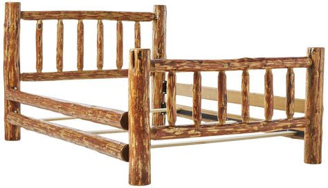 PRICES MAY VARY. Classic spindle style log bed from the Glacier Country Collection features twin side rails with full length steel mattress supports for added strength Professionally finished in the unique Glacier Country Collection style stain and lacquer Mortise and tenon joinery for heirloom quality; a durable long lasting build Hand crafted in Montana; genuine US grown solid lodge pole pine Heirloom quality; 20 year limited warranty from manufacturer Log Bed, King Storage Bed, Log Siding, Black Forest Decor, Upholstered Panel Bed, California King Bedding, Upholstered Panels, Panel Headboard, Style Rustique