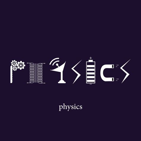 Applied Physics Aesthetic, Physics Logo Science, Physics Lettering Design, Acknowledgement For Physics Project, Physics Wallpaper Science Art, Physics Decor, Physics Lab Decoration Ideas, Physics Art Draw, Physics Book Cover Design