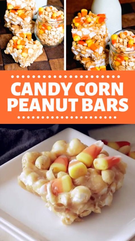 Candy Corn Bars, Candy Corn Desserts, Peanut Bars, Snack Halloween, Candy Corn Recipe, Recipe For A Crowd, Peanut Bar, Fall Snacks, Snack Mix Recipes