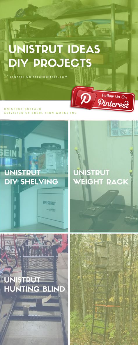 UNISTRUT DIY PROJECT IDEAS **FOLLOW US ON PINTEREST!** Unistrut Projects, Unistrut Ideas, Cargo Trailer Conversion, Trailer Conversion, Weight Rack, Diy Project Ideas, Rotisserie Grill, Tool Rack, Hunting Blinds