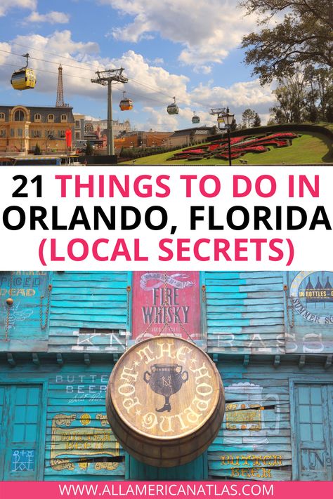 Check out this local's guide to what to do in Orlando besides the theme parks, including the best non-touristy things to do in Orlando if you want something off the beaten path. These are the best Orlando travel tips if you want to see the real Orlando, Florida. Orlando Day Trips, Parks In Orlando Florida, Must Do In Orlando Florida, Orlando Without Theme Parks, Orlando Trip Planning, Non Disney Things To Do In Orlando, Orlando Florida International Drive, What To Pack For Orlando Florida, What To Do In Orlando Besides Disney