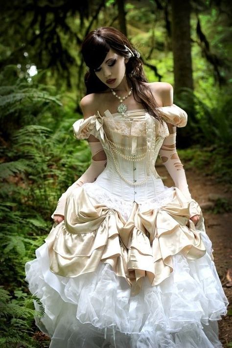 Fantasy | Magic | Fairytale | Surreal | Myths | Legends | Stories | Dreams | Adventures | Fashion Regal Outfits, Steampunk Wedding Gown, Victorian Steampunk Wedding, Steampunk Wedding Dress, Magic Photography, Moda Steampunk, Punk Wedding, Corset Steampunk, Mood Bored