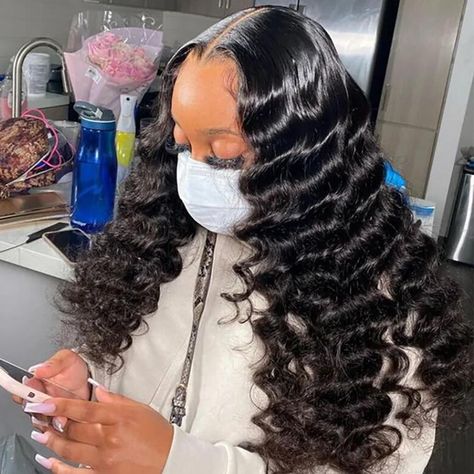 Indian Clearance Sale 13x6 13x4 Loose Deep Wave Lace Front Human Hair Wigs for Women 4x4 Deep Curly Loose Wave Wig, Wig Installs, Baddie Hair, Different Hair Types, Remy Human Hair Wigs, Wave Wig, Lace Front Human Hair Wigs, Hair Laid, Dope Hairstyles