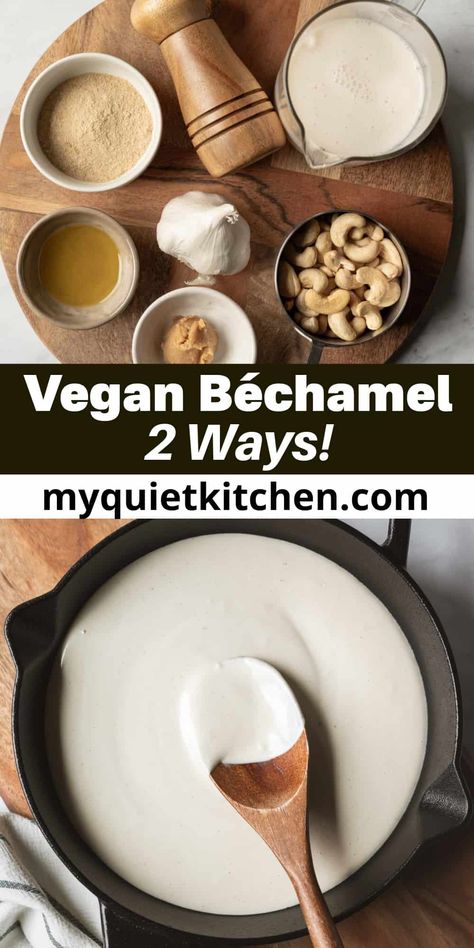 Lasagna Sauce Recipe, Vegan Bechamel Sauce, Vegan Breakfast Casserole, Béchamel Sauce, Dry Rubs, Natural Food Coloring, Vegan Mac And Cheese, Vegan Sauces, Bechamel Sauce