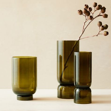 olive | West Elm Metal Vases, West Elm Kids, Glass Centerpieces, Metal Vase, Modern Vase, Centerpiece Bowl, Glass Vases, Large Vase, Small Vase