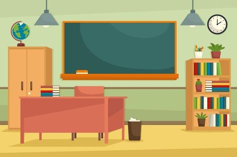 Empty school class conference background | Free Vector #Freepik #freevector #background #school #room #chalkboard Classroom Set Up, Background Class, Big Chalkboard, Background Classroom, Class Background, Papan Tulis Kapur, Hallway Interior, Background School, School Hallway