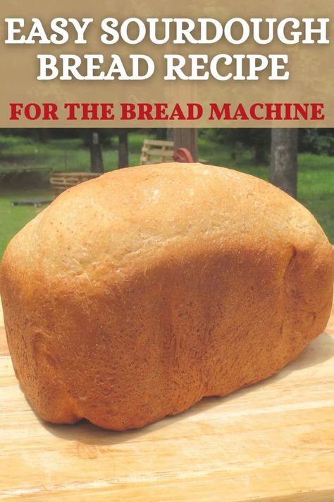 Sour Dough Bread Machine Recipe, Whole Wheat Sourdough Bread Recipe, Wheat Sourdough Bread Recipe, Simple Sourdough Bread, Sourdough Bread Machine, Bread Machine Recipes Healthy, Zojirushi Bread Machine, Easy Sourdough Bread, Easy Bread Machine Recipes