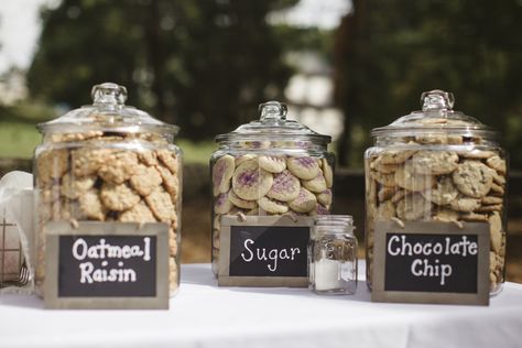 Cookie Jar Wedding Favor Station Cookies In Jars Display, Bbq Engagement Party Ideas, Favor Station, Chill Couple, Cookie Bar Wedding, I Do Bbq Engagement Party, Cookie Table Wedding, Cookie Display, Wedding Favour Jars