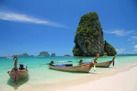 Phra Nang Beach Krabi Thailand #Phuket #Krabi #Thailand #Vacation #Holiday #PhuketGolfing We Book Golf-Hotel-Tours-Spa-Scuba & much more in Phuket Thailand. PhuketGolfLeisureCo.,Ltd. Phuket Krabi, Travelling Thailand, Ao Nang Beach, Koh Samui Beach, Golf Hotel, Thailand Vacation, Thailand Phuket, Railay Beach, Boat Wallpaper