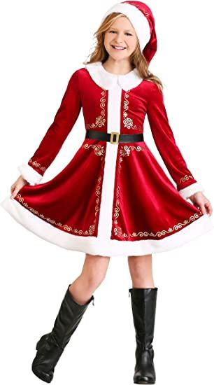 Amazon.com: Santa Dress Costume for Girls Santa Claus Dress for Kids X-Large : Clothing, Shoes & Jewelry Girls Santa Dress, Santa Claus Dress, Elf The Musical, Costume For Girls, Santa Dress, Dress For Kids, Dress Costume, Costume Dress, Girl Costumes