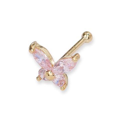 Butterfly Nose Rings, Butterfly Nose Stud, Cute Nose Piercing Jewelry, Counselor Aesthetic, Peircings Women, Nose Peircing, Gold Piercings, Small Nose Studs, Cute Nose Rings