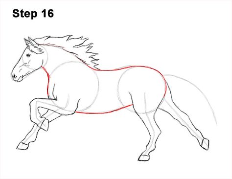 Horse Running Drawing 16 Draw Running, Horse Running Drawing, Horse Drawing Tutorial, Running Drawing, Draw A Horse, Graphic Novel Illustration, Horse Art Drawing, Horse Running, Cai Sălbatici