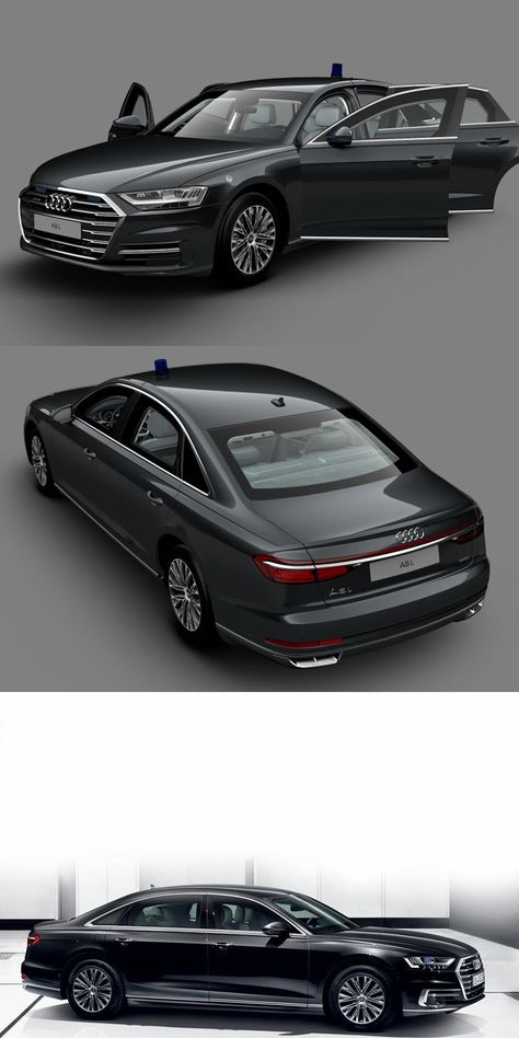 Meet The Audi A8 L Security: The Ultimate Armored Luxury Sedan. Not much is going to stop this stealthy armored limo. Sedan Cars Luxury, Audi Sedan Black, Security Aesthetic, Car Tattoo Design, Audi A8 L, Audi Sedan, Luxury Sedans, Armored Car, Armored Vehicle