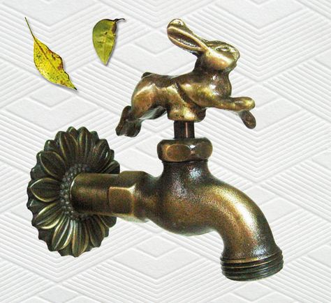 PRICES MAY VARY. Material : BRASS Made in Taiwan / Nice quality / Antique bronze finish. Great for garden home gift Size of faucet: 5" inches L The specification of this brass faucet fits for 1/2" inch water pipe. Brand-new, Never used. Rabbit Garden, Easter Garden, Rabbit Decor, Brass Faucet, Bunny Art, Garden Outdoor, Lawn And Garden, Art Sculpture, Cottage Style