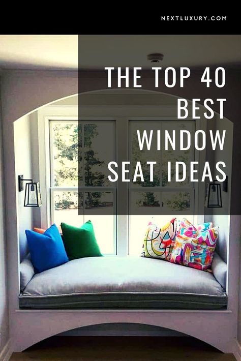 Adding a window seat to your home can be a great way to increase functionality and heighten your space’s aesthetics. #homedecor #homedecorideas #homedesign #homedesignideas #nextluxury Window Seat Curtains, Window Seat Living Room, Bay Window Seat Ideas, Reading Nook Window Seat, Reading Nook Window, Bay Window Seat Cushion, Bay Window Benches, Window Seat Ideas, Bedroom Window Seat