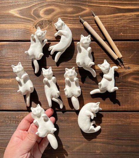 Elena | handmade animal figurines 🦔 on Instagram: "This is what my figures look like before painting 🎨😊" Handmade Animals, Fairytale Forest, Woodworking Projects For Beginners, Diy Air Dry Clay, Sculpture Art Clay, Air Dry Clay Projects, ดินปั้น Polymer Clay, Clay Diy Projects, Clay Crafts Air Dry