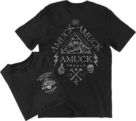 Amuck!Amuck!Amuck! Get in the spirit with this Hocus Pocus t-shirt available in a number of sizes, quick to become your holiday favorite! 90s Movies Costumes, Fan Costume, Salem Witches, Hocus Pocus Shirt, Family Tshirt, Halloween Tee Shirts, Couple Outfit Ideas, 90s Halloween, Couples Outfit